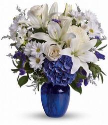 Beautiful in Blue - Blue & White Mixed Vase  from Olney's Flowers of Rome in Rome, NY